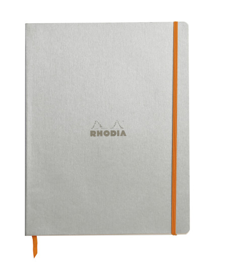 Rhodia Softcover Notebook - A4 - Silver - Lined